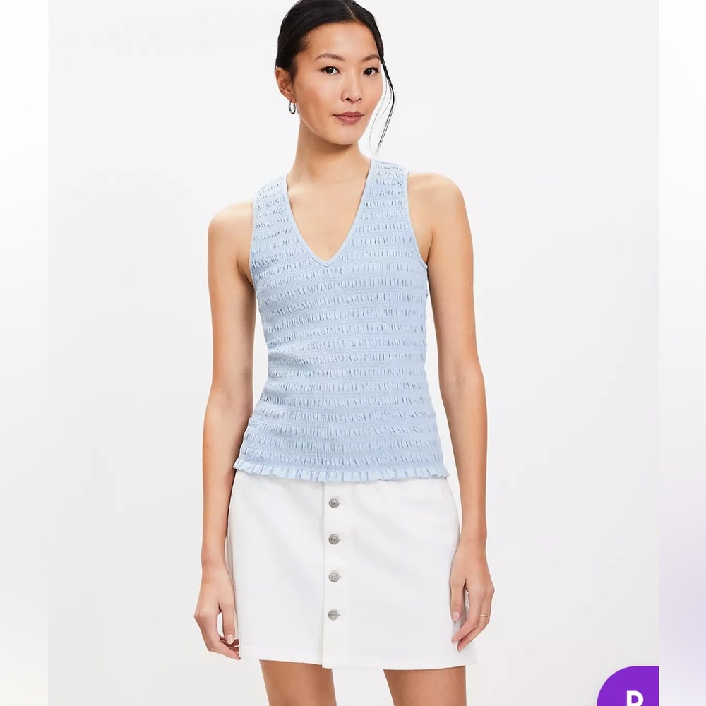 NWOT Loft Smocked Modern Tank Top